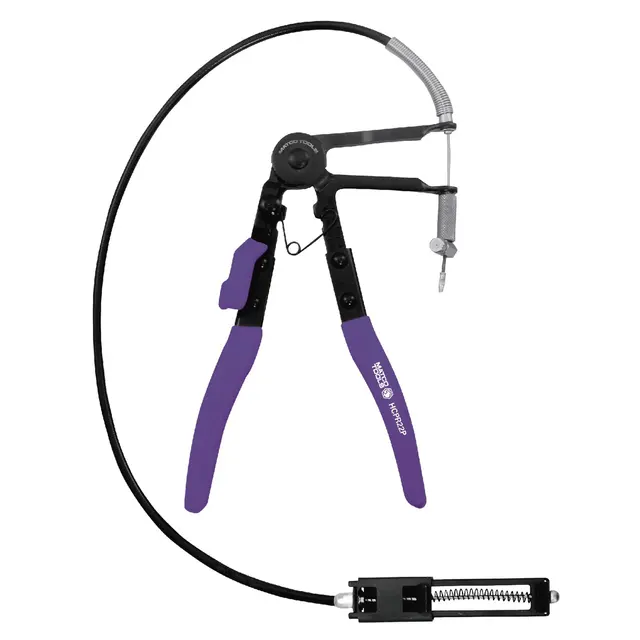 DUAL JAW RATCHETING HOSE CLAMP PLIERS - PURPLE