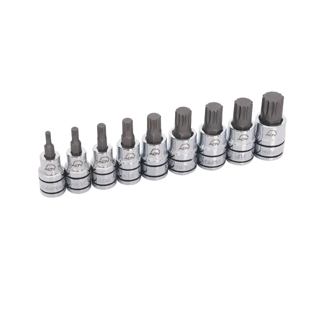 9 PIECE 3/8" DRIVE ADV TRIPLE SQUARE BIT SOCKET SET