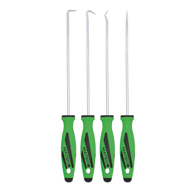 4 PIECE LONG HOOK AND PICK SET - GREEN