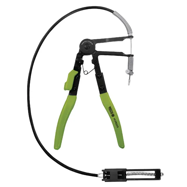 DUAL JAW RATCHETING HOSE CLAMP PLIERS - GREEN