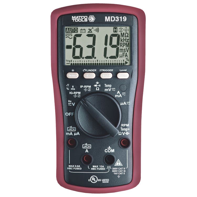 MATCO ADVANCED DIGITAL MULTIMETER MD319 Matco Tools