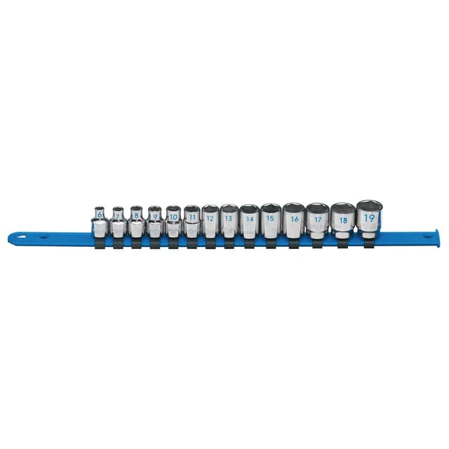 3/8" DRIVE 14 PIECE METRIC 6 POINT CHROME SOCKET SET