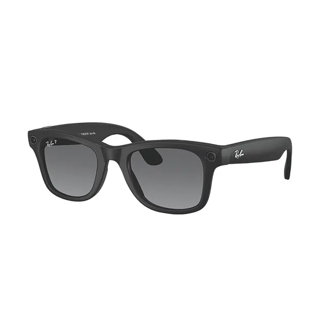 RAY-BAN META AI WAYFARER LARGE MATTE BLACK WITH POLARIZED GRADIENT GRAPHITE LENSES (GEN 2)
