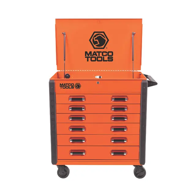 MSC4 FULL DRAWER CART ORANGE/BLACK