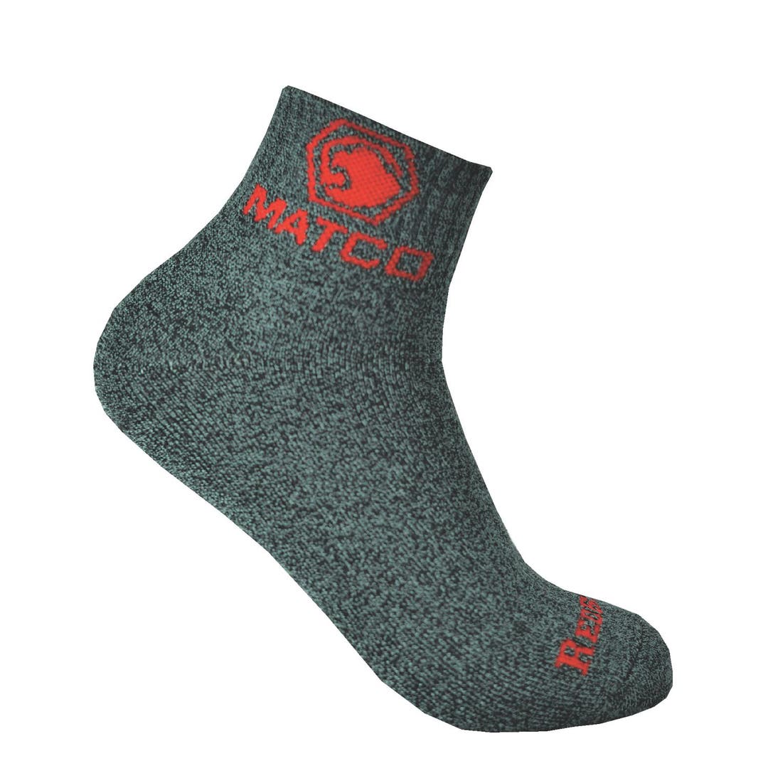 MEN'S REDBACK BAMBOO HEATHER GRAY QUARTER SOCKS 6 PAIRS CABAMHQ