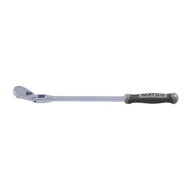 3/8" DRIVE 15-1/2" EIGHTY8 TOOTH LOCKING FLEX RATCHET WITH ERGO HANDLE - SHADOW GRAY