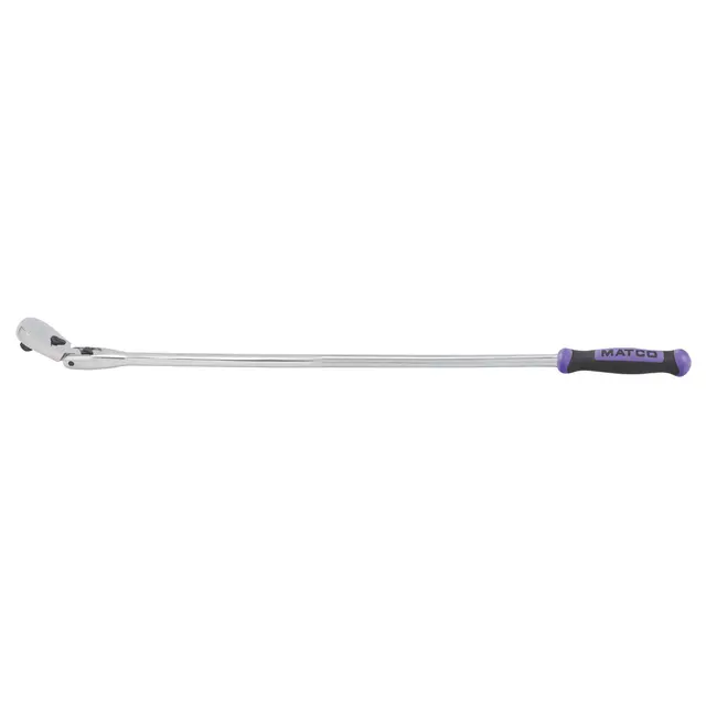 1/2" DRIVE 33-3/8" EIGHTY8 TOOTH LOCKING FLEX RATCHET WITH ERGO HANDLE - PURPLE