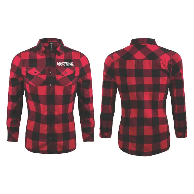 WOMEN'S RED/BLACK FLANNEL SHIRT - L