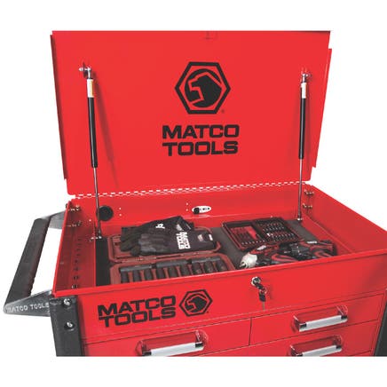 35" x 21" MSC4 ROLLING TOOL CART (RED/CHROME)