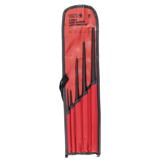 5 PIECE LONG TAPERED DRIFT PUNCH SET
