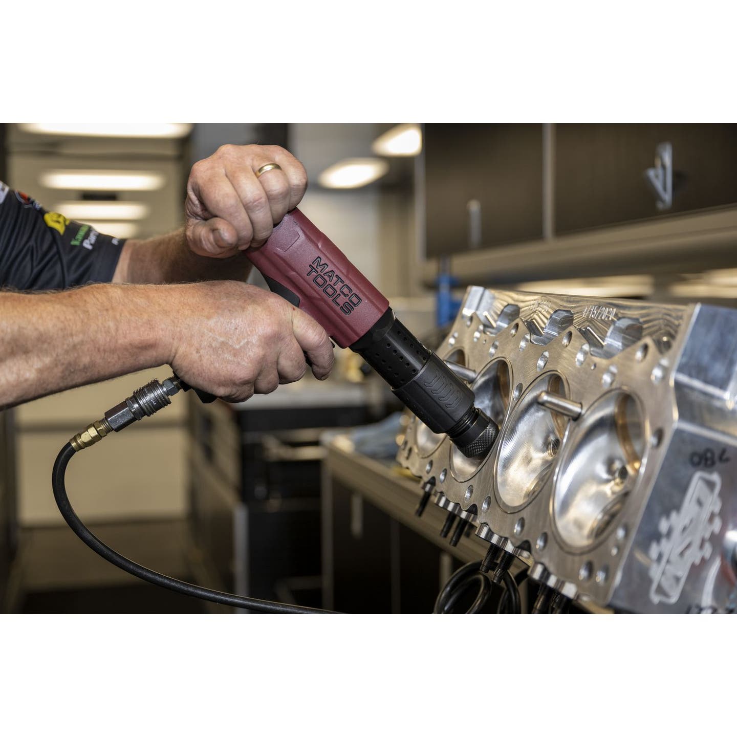 LONG BARREL PNEUMATIC AIR HAMMER KIT - BURGUNDY