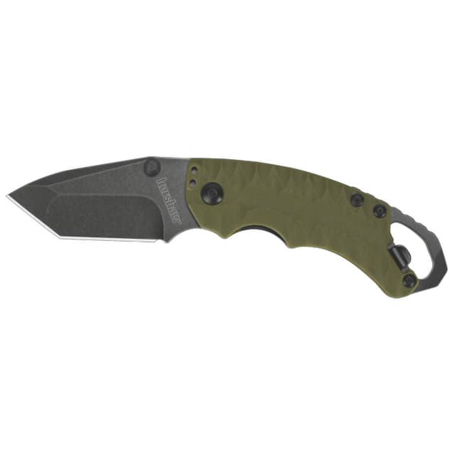 KERSHAW SHUFFLE II TANTO OLIVE BLACKWASH