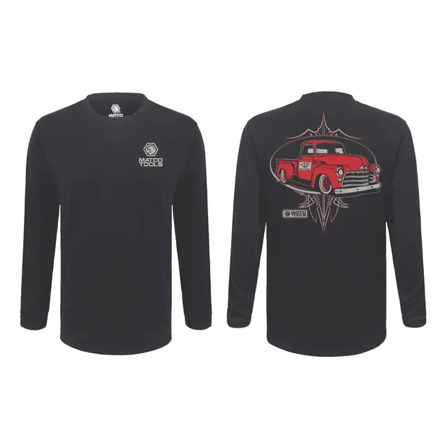 CLASSIC PINSTRIPE LONG SLEEVE TEE - M