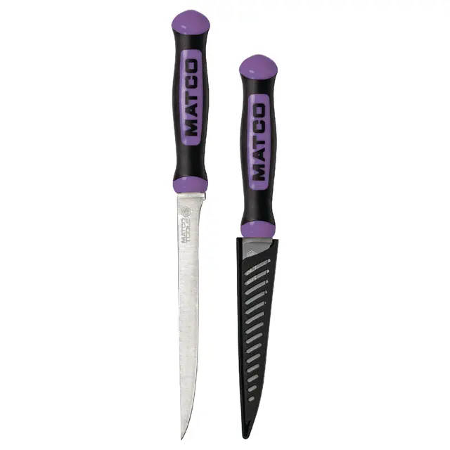 MATCO 2 PIECE RATCHET HANDLE FISH KNIVES PURPLE