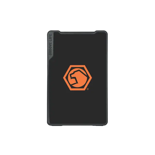 GROOVE LIFE X MATCO MONEY CLIP WALLET, MIDNIGHT BLACK, ORANGE LOGO
