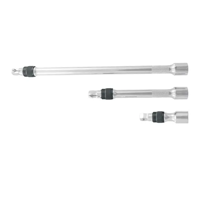 3 PIECE 3/8" DRIVE LOCKING WOBBLE EXTENSION SET