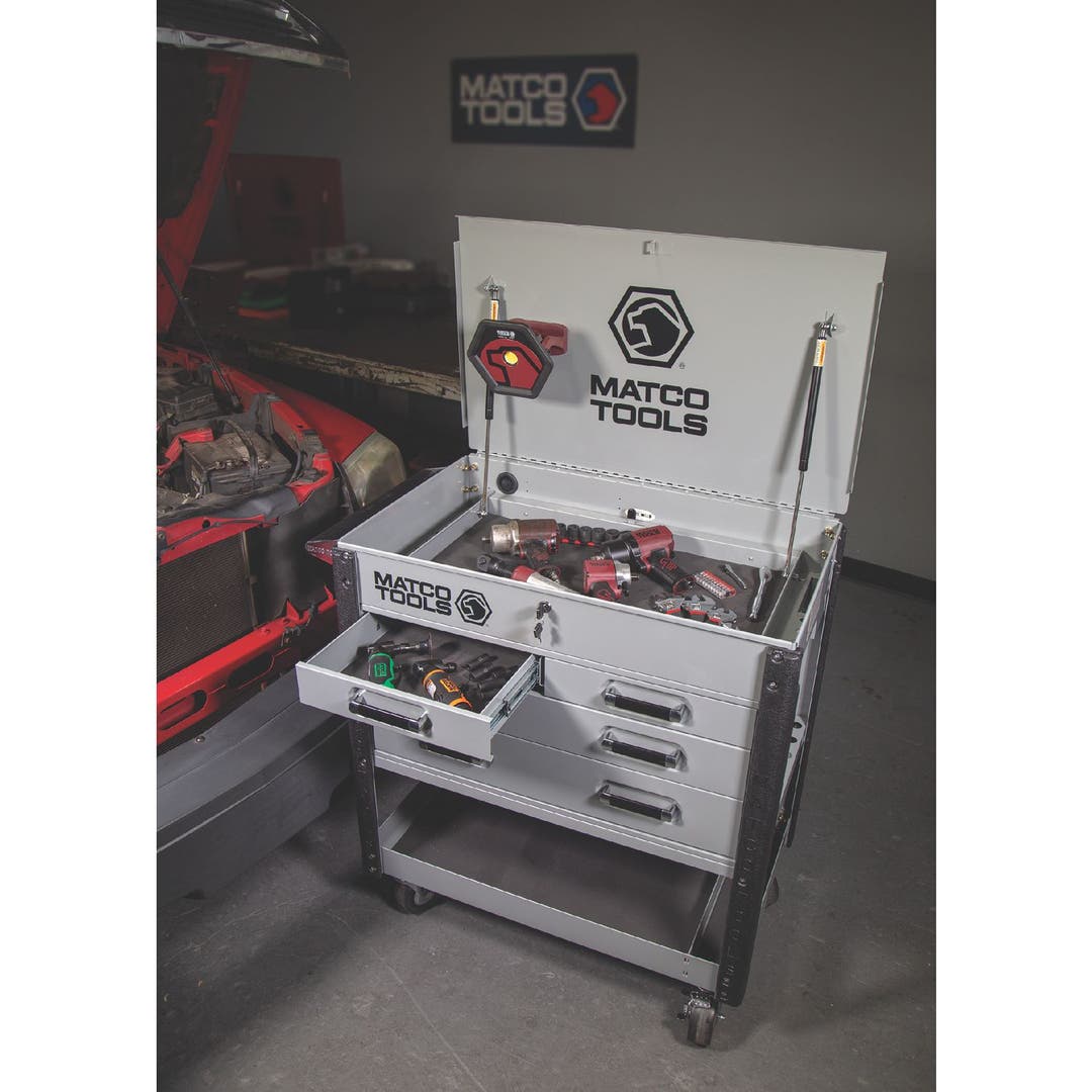 35" x 21" MSC4 ROLLING TOOL CART (TITANIUM/BLACK) MSC4TIQP Matco Tools