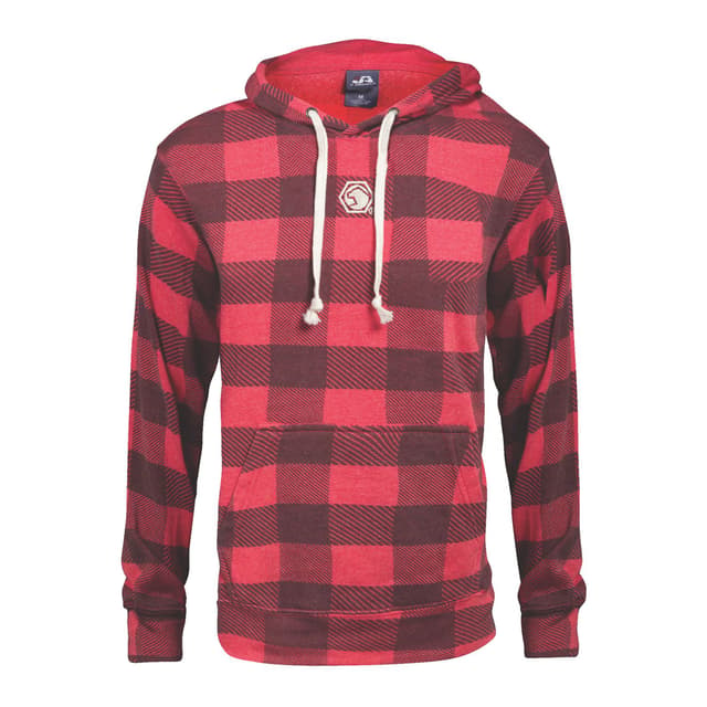 WOMEN'S BUFFALO PLAID HOODIE - S