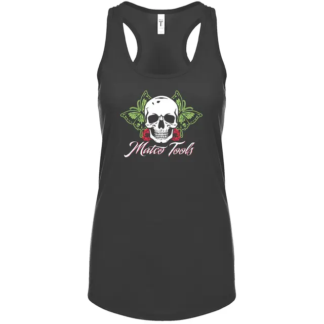 WOMENS BUTTERLY SKULL TANK - L