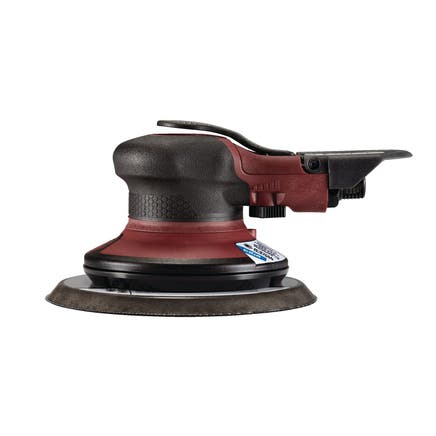 3/16" RANDOM ORBITAL PNEUMATIC LOW NOISE 6" PALM SANDER - BURGUNDY