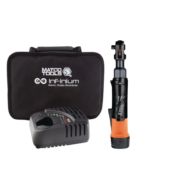 12V CORDLESS INFINIUM™ 3/8" DRIVE HIGH SPEED RATCHET KIT - ORANGE