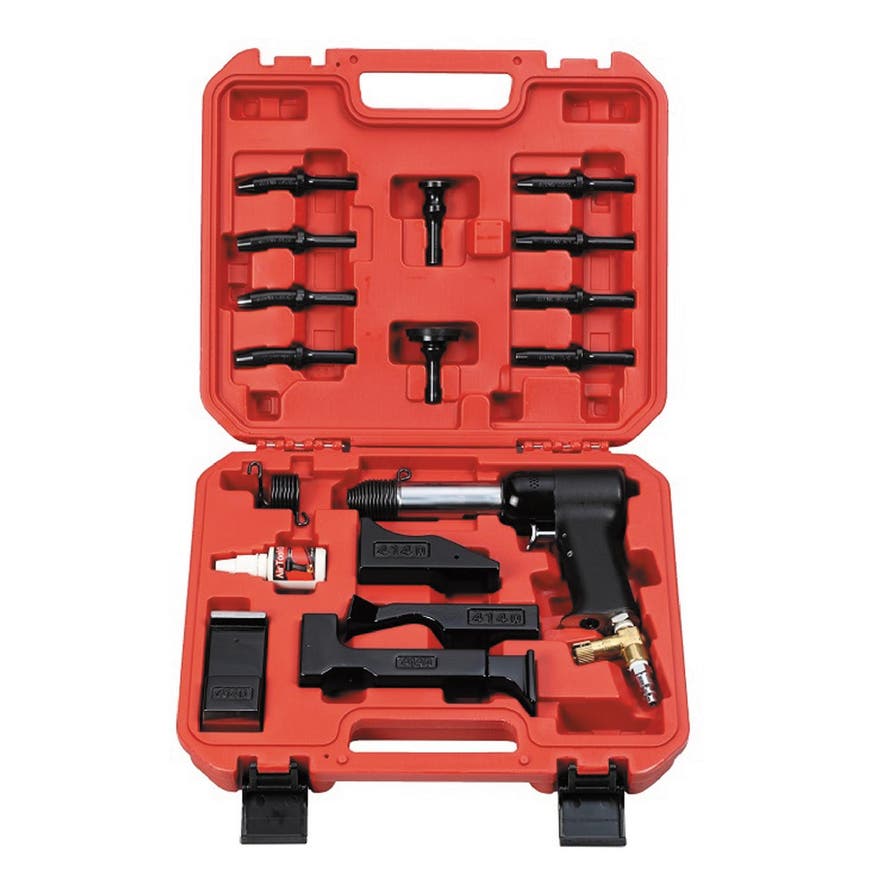 DELUXE "777" RIVET GUN KIT WITH 4X RIVET GUN & FOUR BUCKING BARS T4BAT