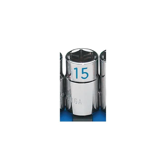 1/2" DRIVE 15MM METRIC 6 POINT CHROME SOCKET