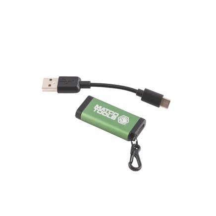 ALUMINUM BATTERY POWERED KEY CHAIN FLOOD LIGHT - GREEN