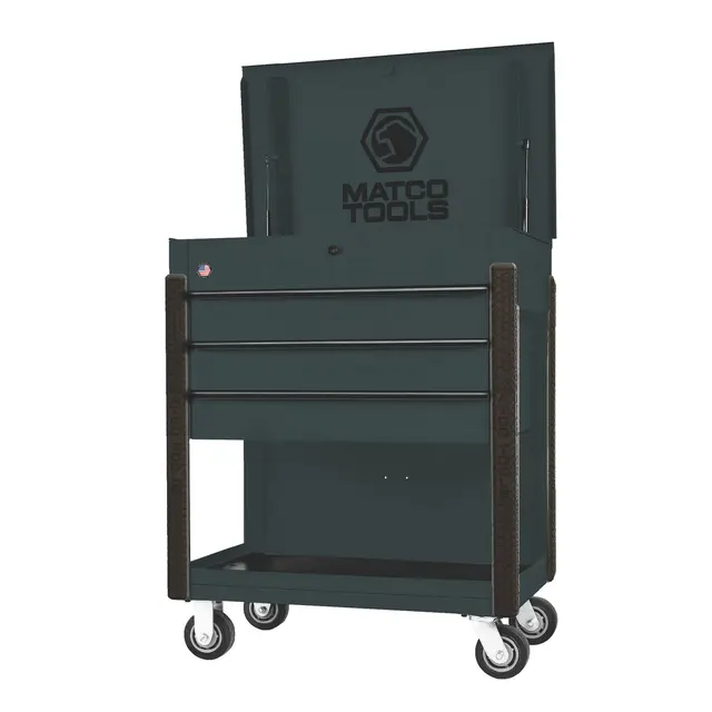 35” x 22” JSC453 ROLLING TOOL CART (THUNDERSTORM GRAY/BLACK)