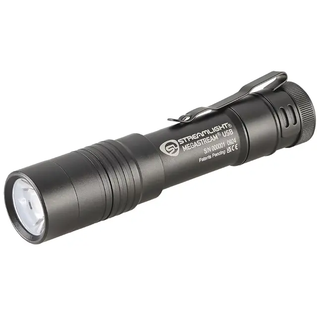 STREAMLIGHT MEGASTREAM RECHARGEABLE FLASHLIGHT - BLACK
