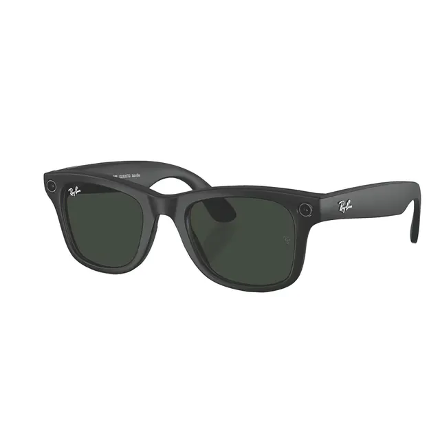RAY-BAN META AI WAYFARER LARGE SHINY BLACK WITH TRANSITIONAL GRAPHITE GREEN LENSES (GEN 2)