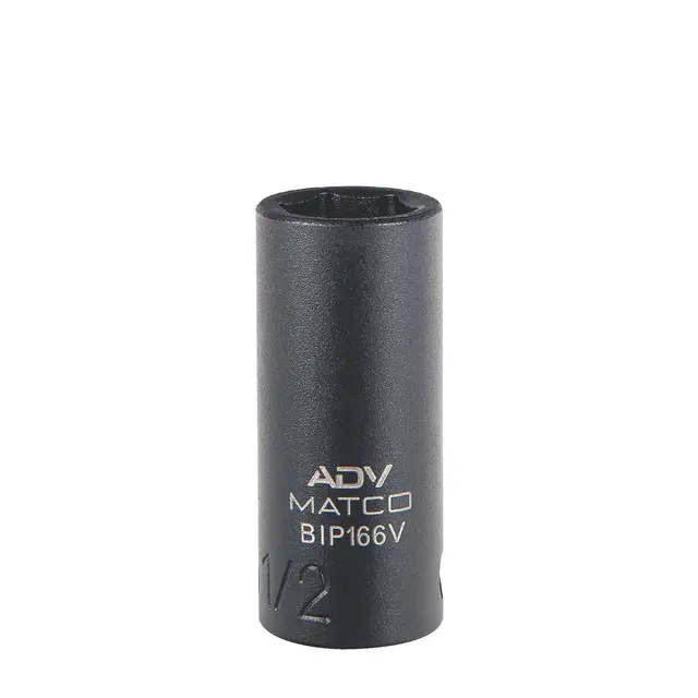 3/8" DRIVE 1/2" SAE 6 POINT MID-LENGTH IMPACT SOCKET