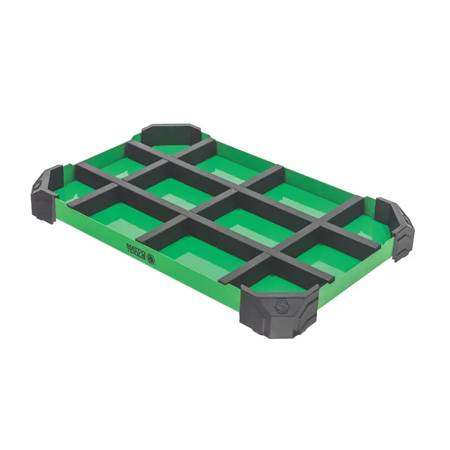 ADJUSTABLE PARTS TRAY WITH MAGNETIC INSERT - GREEN