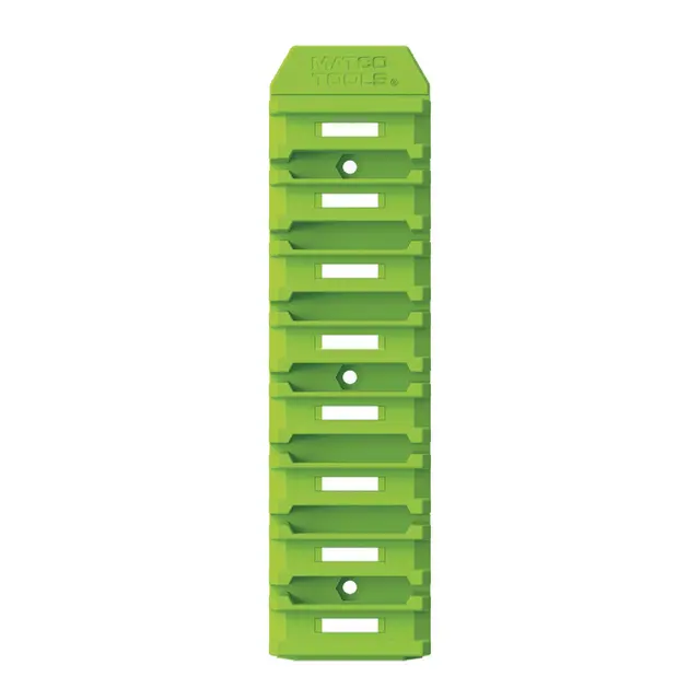 MAGNETIC SCREWDRIVER HOLDER - 8 SLOTS - GREEN