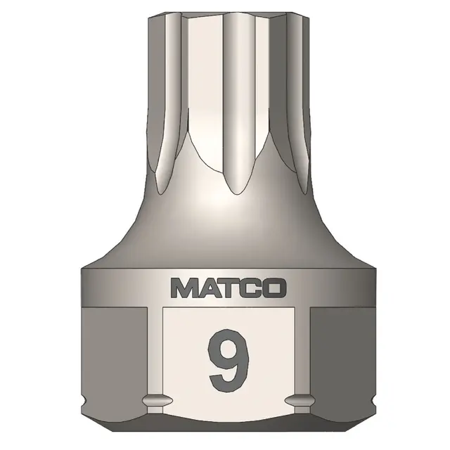 3/8" AND 17MM DUAL DRIVE METRIC OPTI-GRIP HEX BIT 9MM