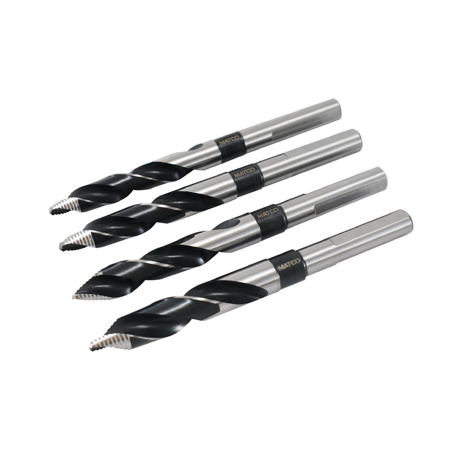 4 PIECE LARGE HYPER-STEP HIGH-SPEED DRILL BIT SET