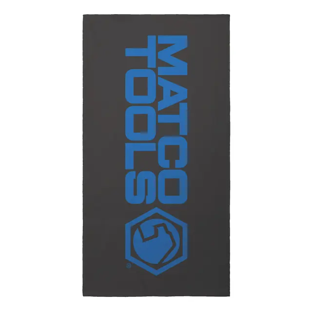 MATCO TOOLS BEACH TOWEL, BLACK WITH BLUE LOGO