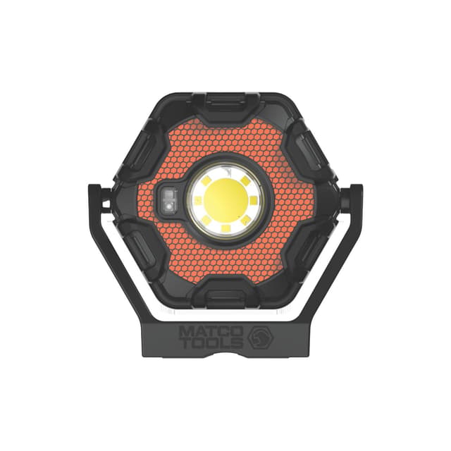 1,000 LUMEN MINI HANDHELD RECHARGEABLE FLOODLIGHT WITH HUMAN BODY SENSOR - ORANGE
