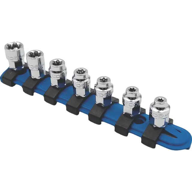 7 PIECE E-TORX PLUS SOCKET SET - 1/4'' X 11MM DUAL DRIVE
