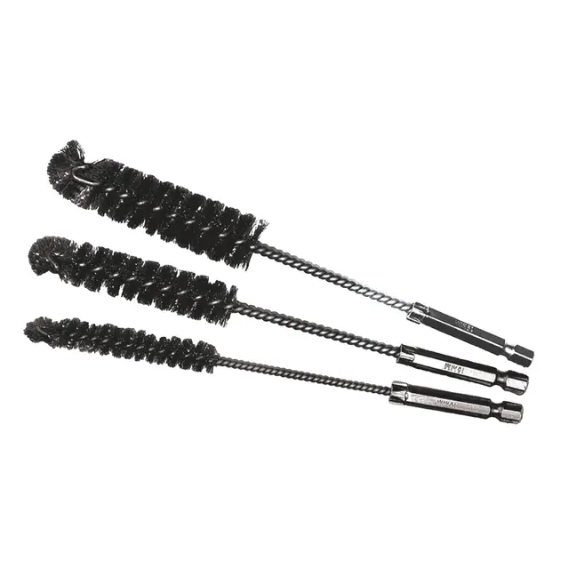 TUFTED-END WIRE BORE BRUSH SET (STAINLESS STEEL)