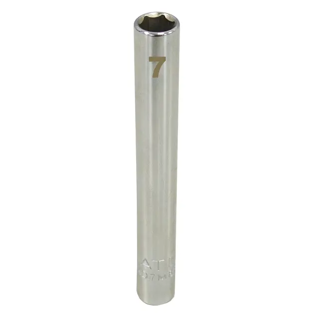 1/4" DRIVE 7MM METRIC 6POINT DEEP CHROME SOCKET