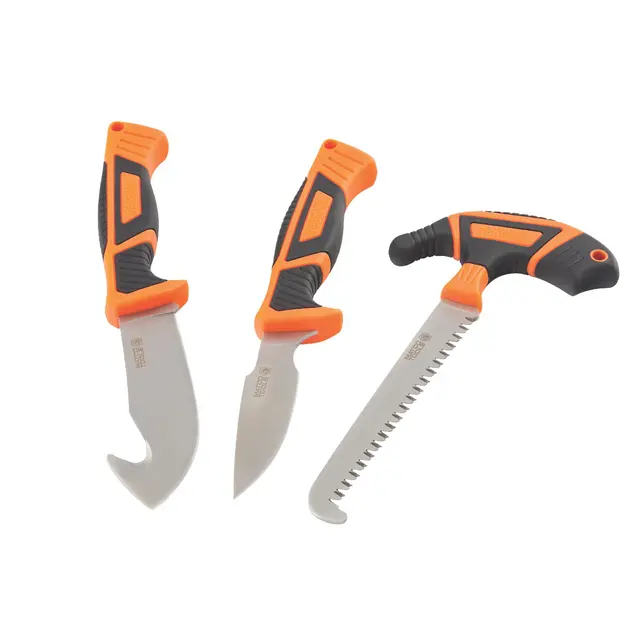 3-PIECE HUNTING KNIFE SET WITH SHEATH