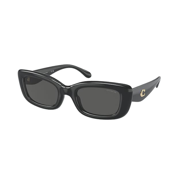 COACH CR610 BLACK WITH GRAY SOLID LENSES