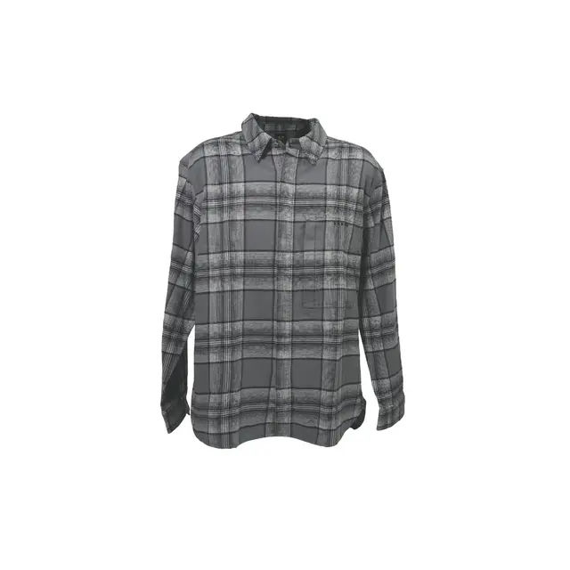 OAK PLAID LONG SLEEVE SHIRT - CEMENT/GRAPHITE - L