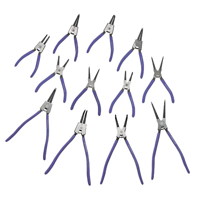 12 PIECE SNAP RING PLIERS SET - PURPLE