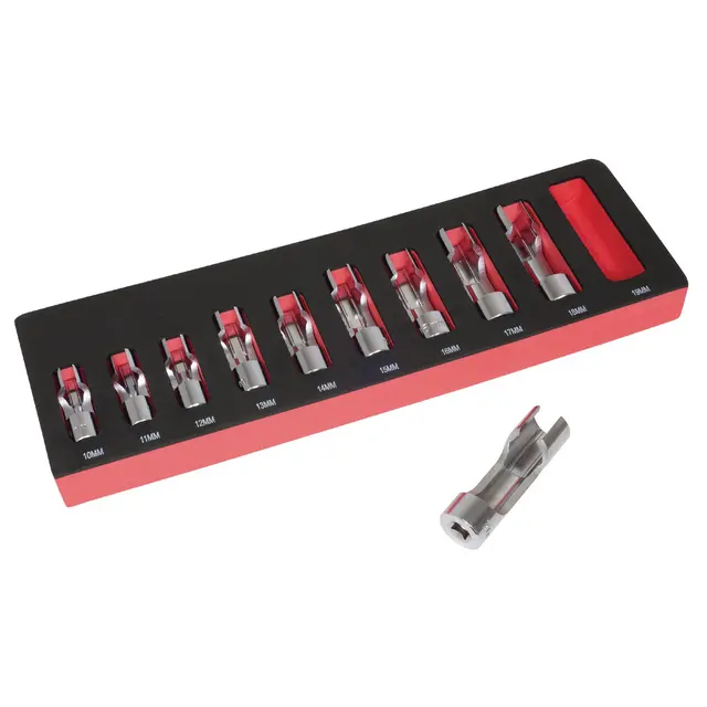 10 PC 3/8" DRIVE METRIC FLARE NUT SOCKET SET