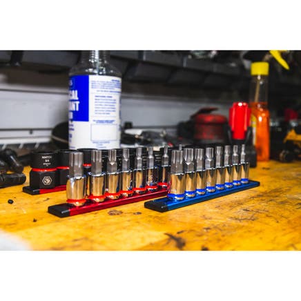 8 PIECE 3/8" DRIVE SAE Socket OPTI-GRIP Extractor Set with Foreign Object Removal Pusher Rod