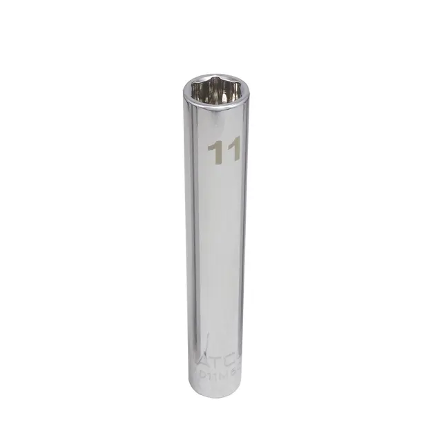 1/4" DRIVE 11MM METRIC CHROME DEEP SOCKET