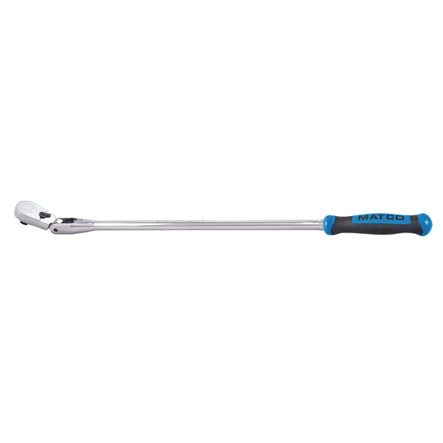 1/2" DRIVE 27-3/8" EIGHTY8 TOOTH LOCKING FLEX RATCHET WITH ERGO HANDLE - BLUE