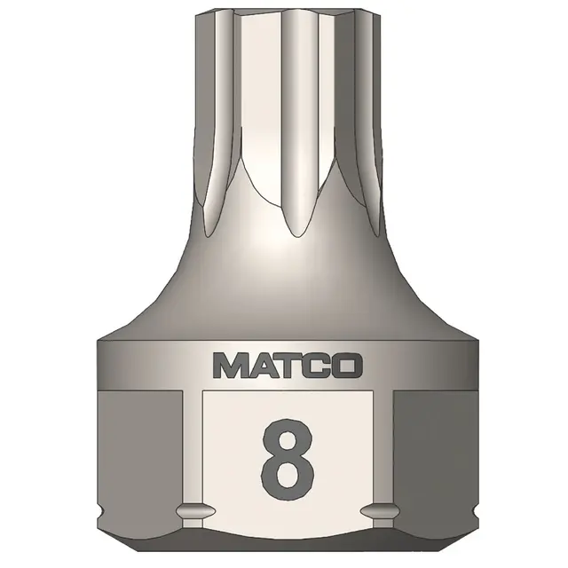 3/8" AND 17MM DUAL DRIVE METRIC OPTI-GRIP HEX BIT 8MM